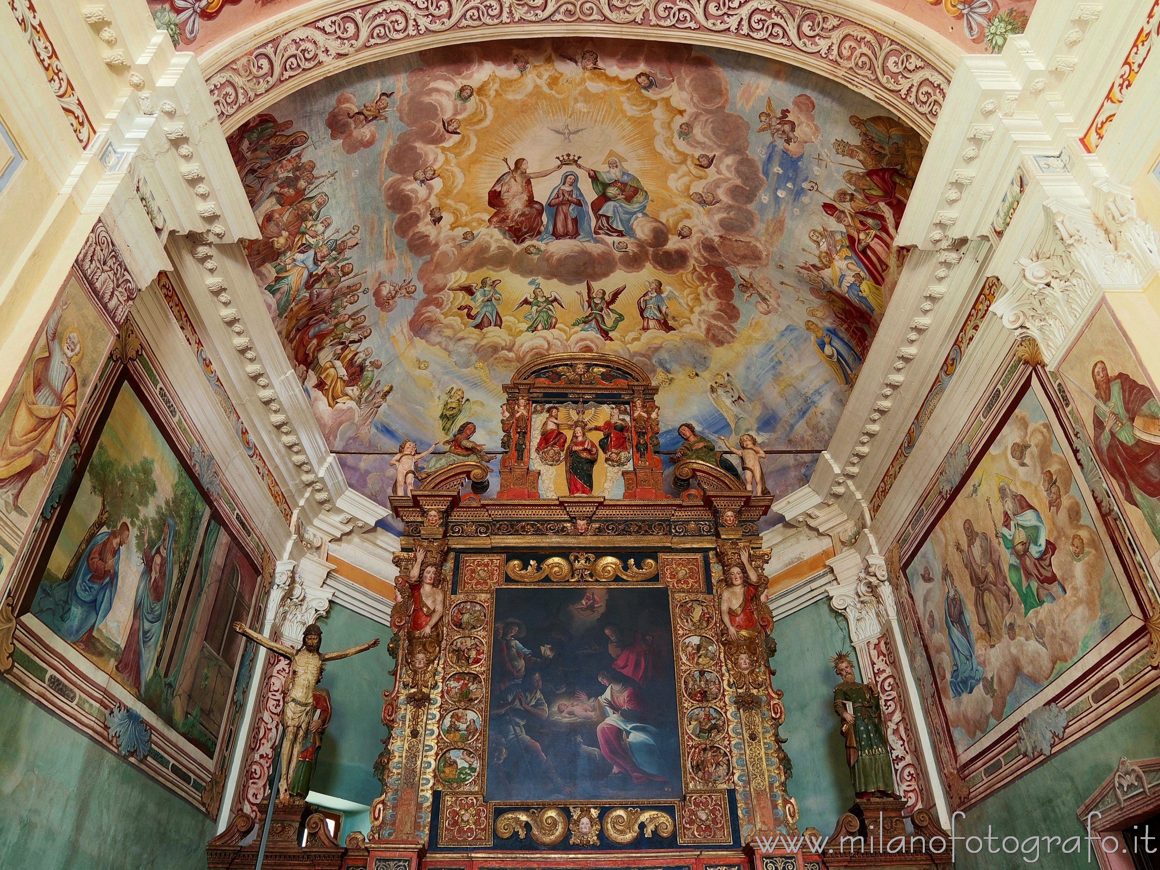 Trivero (Biella) - Interno dell'abside della Chiesa grande del Santuario della Madonna della Brughiera